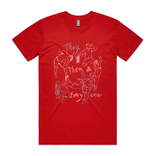 They, Them & Everyone Tee by Lonely Kids Club. All clothing from our T-shirts to our shorts and hoodies are ethically made, and printed packed and shipped from Sydney.