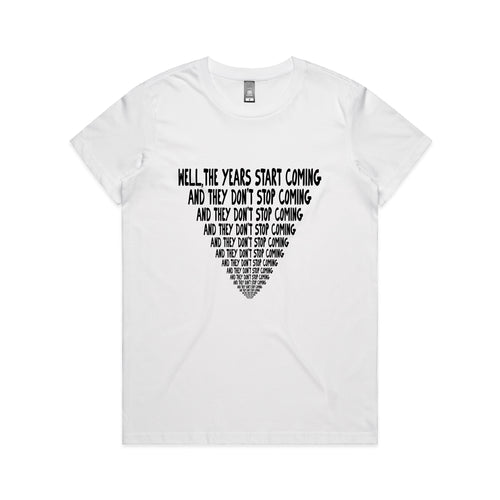 They Don't Stop Coming Tee by Lonely Kids Club. All clothing from our T-shirts to our shorts and hoodies are ethically made, and printed packed and shipped from Sydney.