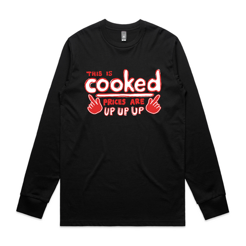 This Is Cooked Tee by Lonely Kids Club. All clothing from our T-shirts to our shorts and hoodies are ethically made, and printed packed and shipped from Sydney.