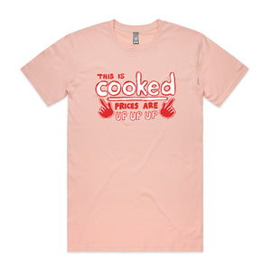 This Is Cooked Tee by Lonely Kids Club. All clothing from our T-shirts to our shorts and hoodies are ethically made, and printed packed and shipped from Sydney.