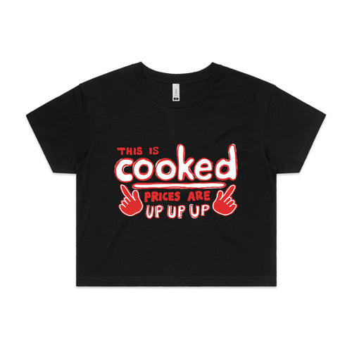 This Is Cooked Tee by Lonely Kids Club. All clothing from our T-shirts to our shorts and hoodies are ethically made, and printed packed and shipped from Sydney.