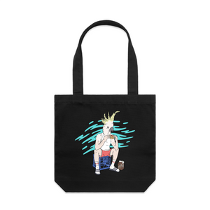 This Is Living Tote by Lonely Kids Club. All clothing from our T-shirts to our shorts and hoodies are ethically made, and printed packed and shipped from Sydney.