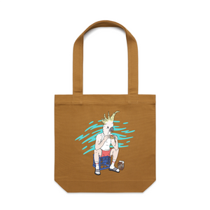 This Is Living Tote by Lonely Kids Club. All clothing from our T-shirts to our shorts and hoodies are ethically made, and printed packed and shipped from Sydney.