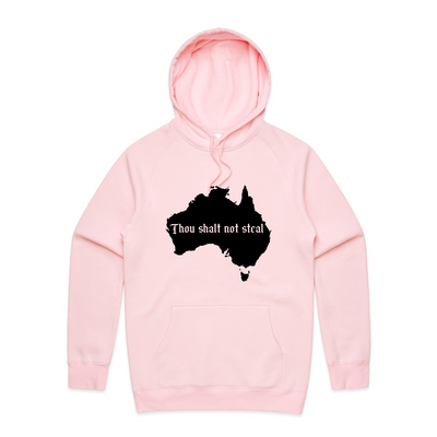 Thou Shalt Not Steal Charity Hoodie by Lonely Kids Club. All clothing from our T-shirts to our shorts and hoodies are ethically made, and printed packed and shipped from Sydney.