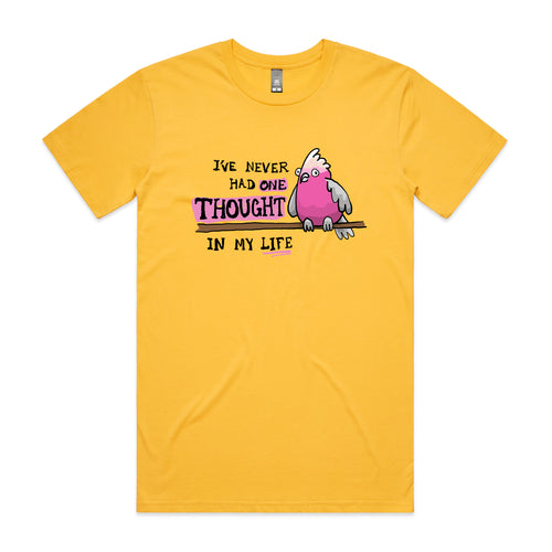 One Thought Tee by Lonely Kids Club. All clothing from our T-shirts to our shorts and hoodies are ethically made, and printed packed and shipped from Sydney.