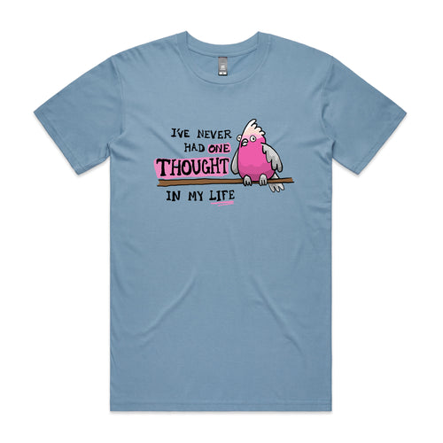 One Thought Tee by Lonely Kids Club. All clothing from our T-shirts to our shorts and hoodies are ethically made, and printed packed and shipped from Sydney.