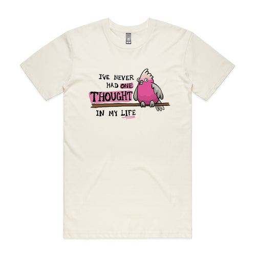 One Thought Tee by Lonely Kids Club. All clothing from our T-shirts to our shorts and hoodies are ethically made, and printed packed and shipped from Sydney.