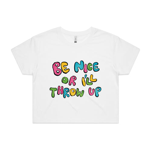 I'll Throw Up Tee by Lonely Kids Club. All clothing from our T-shirts to our shorts and hoodies are ethically made, and printed packed and shipped from Sydney.