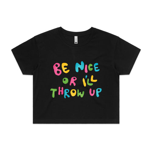I'll Throw Up Tee by Lonely Kids Club. All clothing from our T-shirts to our shorts and hoodies are ethically made, and printed packed and shipped from Sydney.