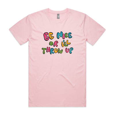 I'll Throw Up Tee by Lonely Kids Club. All clothing from our T-shirts to our shorts and hoodies are ethically made, and printed packed and shipped from Sydney.