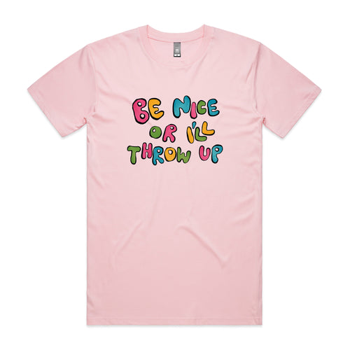 I'll Throw Up Tee by Lonely Kids Club. All clothing from our T-shirts to our shorts and hoodies are ethically made, and printed packed and shipped from Sydney.