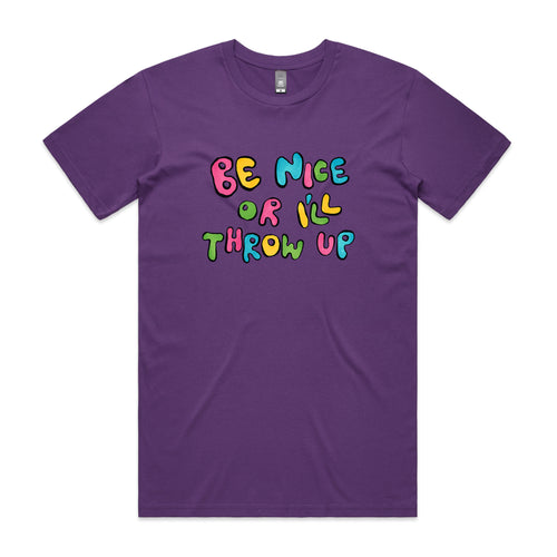 I'll Throw Up Tee by Lonely Kids Club. All clothing from our T-shirts to our shorts and hoodies are ethically made, and printed packed and shipped from Sydney.
