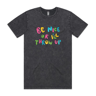 I'll Throw Up Tee by Lonely Kids Club. All clothing from our T-shirts to our shorts and hoodies are ethically made, and printed packed and shipped from Sydney.