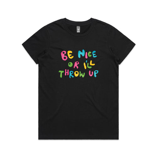 I'll Throw Up Tee by Lonely Kids Club. All clothing from our T-shirts to our shorts and hoodies are ethically made, and printed packed and shipped from Sydney.