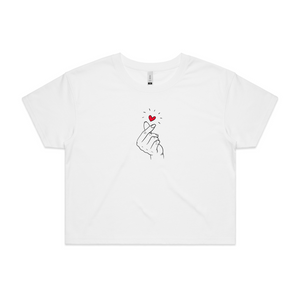 Thumb Heart Tee by Lonely Kids Club. All clothing from our T-shirts to our shorts and hoodies are ethically made, and printed packed and shipped from Sydney.