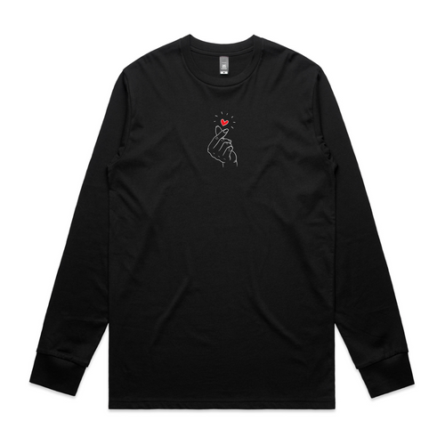 Thumb Heart Tee by Lonely Kids Club. All clothing from our T-shirts to our shorts and hoodies are ethically made, and printed packed and shipped from Sydney.