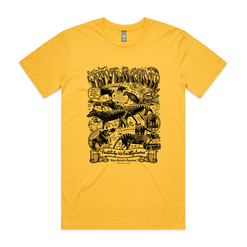 Thylacine Tee by Lonely Kids Club. All clothing from our T-shirts to our shorts and hoodies are ethically made, and printed packed and shipped from Sydney.