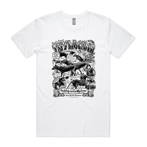 Thylacine Tee by Lonely Kids Club. All clothing from our T-shirts to our shorts and hoodies are ethically made, and printed packed and shipped from Sydney.