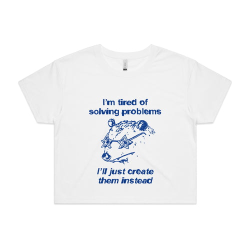 Tired Of Solving Tee by Lonely Kids Club. All clothing from our T-shirts to our shorts and hoodies are ethically made, and printed packed and shipped from Sydney.