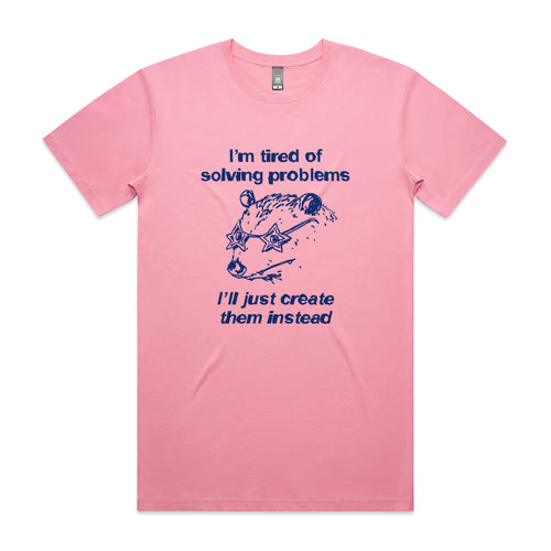 Tired Of Solving Tee by Lonely Kids Club. All clothing from our T-shirts to our shorts and hoodies are ethically made, and printed packed and shipped from Sydney.