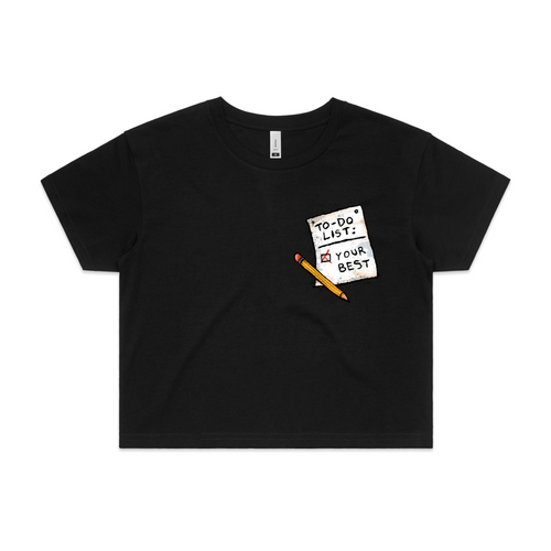 To-Do List Tee by Lonely Kids Club. All clothing from our T-shirts to our shorts and hoodies are ethically made, and printed packed and shipped from Sydney.