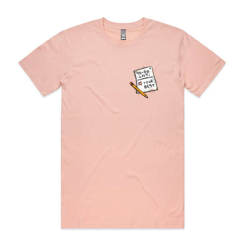 To-Do List Tee by Lonely Kids Club. All clothing from our T-shirts to our shorts and hoodies are ethically made, and printed packed and shipped from Sydney.