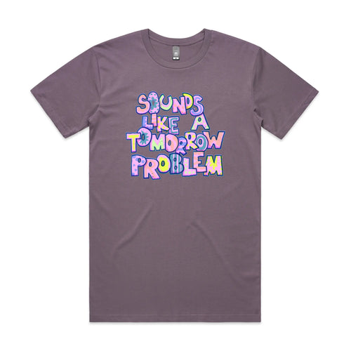 Tomorrow Problem Tee by Lonely Kids Club. All clothing from our T-shirts to our shorts and hoodies are ethically made, and printed packed and shipped from Sydney.