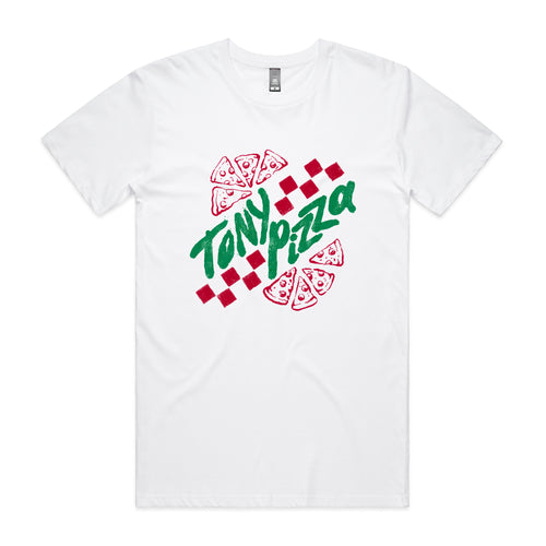 Tony Pizza Tee by Lonely Kids Club. All clothing from our T-shirts to our shorts and hoodies are ethically made, and printed packed and shipped from Sydney.