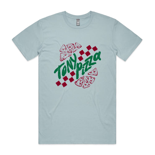 Tony Pizza Tee by Lonely Kids Club. All clothing from our T-shirts to our shorts and hoodies are ethically made, and printed packed and shipped from Sydney.