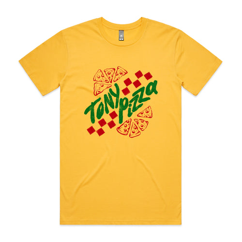 Tony Pizza Tee by Lonely Kids Club. All clothing from our T-shirts to our shorts and hoodies are ethically made, and printed packed and shipped from Sydney.