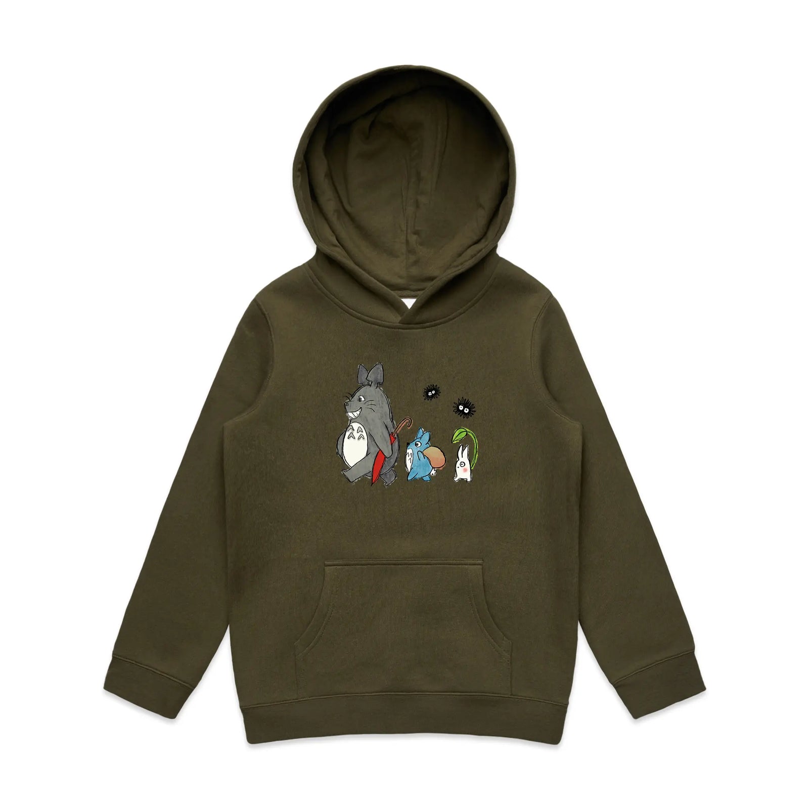 Totoro & Friends Kids Hoodie by Lonely Kids Club. All clothing from our T-shirts to our shorts and hoodies are ethically made, and printed packed and shipped from Sydney.