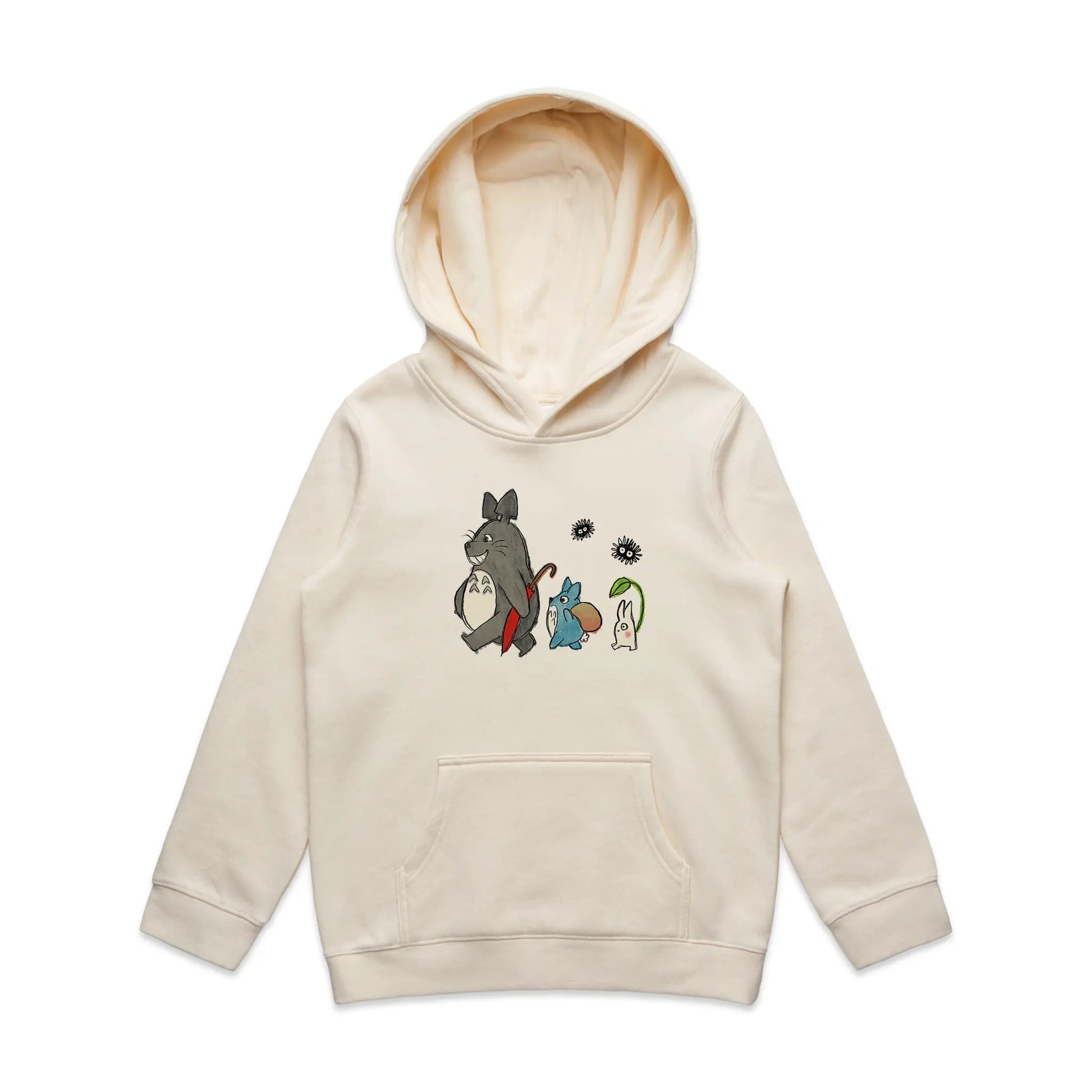 Totoro & Friends Kids Hoodie by Lonely Kids Club. All clothing from our T-shirts to our shorts and hoodies are ethically made, and printed packed and shipped from Sydney.
