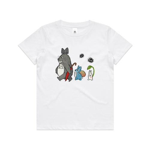 Totoro & Friends Kids Tee by Lonely Kids Club. All clothing from our T-shirts to our shorts and hoodies are ethically made, and printed packed and shipped from Sydney.