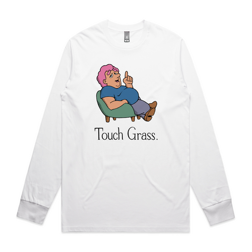 Touch Grass Tee by Lonely Kids Club. All clothing from our T-shirts to our shorts and hoodies are ethically made, and printed packed and shipped from Sydney.