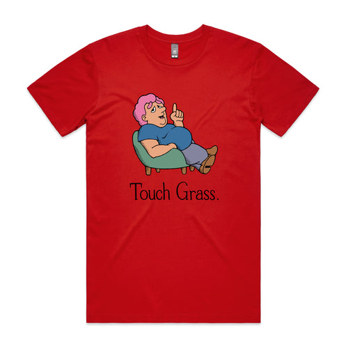 Touch Grass Tee by Lonely Kids Club. All clothing from our T-shirts to our shorts and hoodies are ethically made, and printed packed and shipped from Sydney.