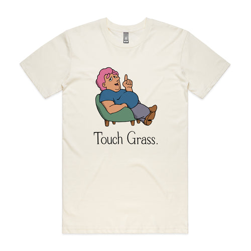 Touch Grass Tee by Lonely Kids Club. All clothing from our T-shirts to our shorts and hoodies are ethically made, and printed packed and shipped from Sydney.