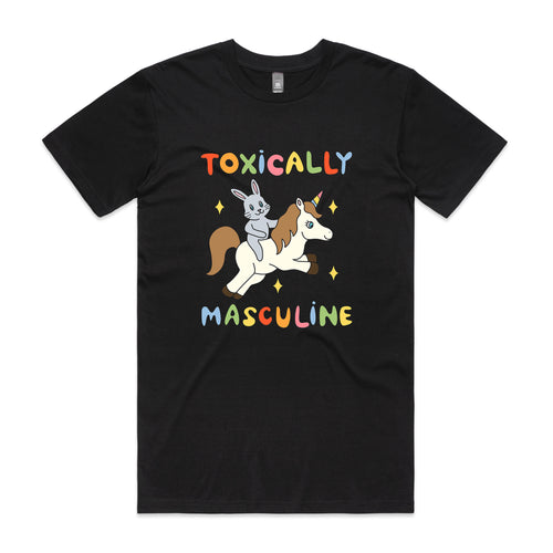 Toxically Masculine Tee by Lonely Kids Club. All clothing from our T-shirts to our shorts and hoodies are ethically made, and printed packed and shipped from Sydney.