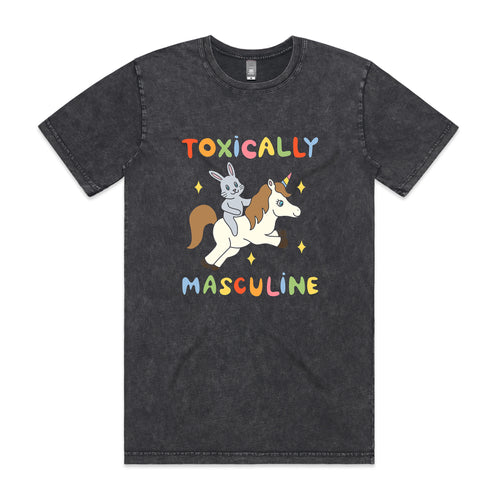 Toxically Masculine Tee by Lonely Kids Club. All clothing from our T-shirts to our shorts and hoodies are ethically made, and printed packed and shipped from Sydney.
