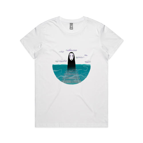 No-Face Tracks Tee by Lonely Kids Club. All clothing from our T-shirts to our shorts and hoodies are ethically made, and printed packed and shipped from Sydney.