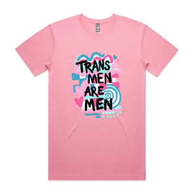 Trans Men Tee by Lonely Kids Club. All clothing from our T-shirts to our shorts and hoodies are ethically made, and printed packed and shipped from Sydney.