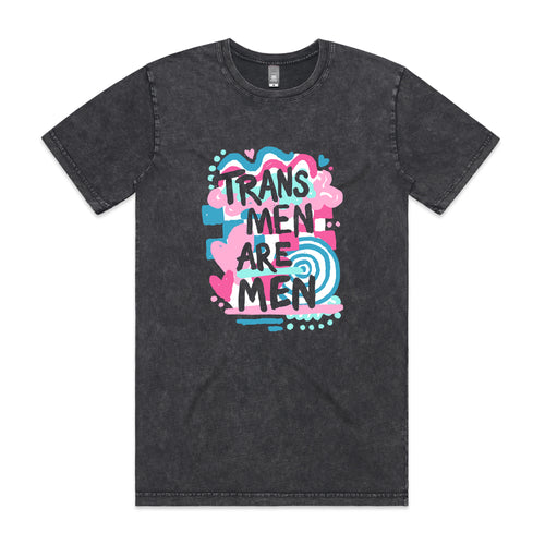 Trans Men Tee by Lonely Kids Club. All clothing from our T-shirts to our shorts and hoodies are ethically made, and printed packed and shipped from Sydney.