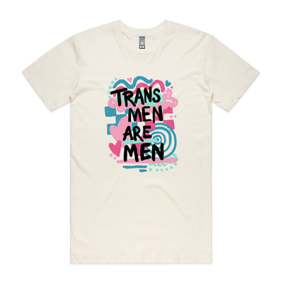Trans Men Tee by Lonely Kids Club. All clothing from our T-shirts to our shorts and hoodies are ethically made, and printed packed and shipped from Sydney.