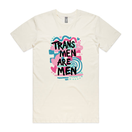 Trans Men Tee by Lonely Kids Club. All clothing from our T-shirts to our shorts and hoodies are ethically made, and printed packed and shipped from Sydney.