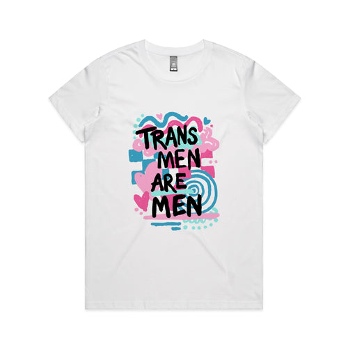 Trans Men Tee by Lonely Kids Club. All clothing from our T-shirts to our shorts and hoodies are ethically made, and printed packed and shipped from Sydney.