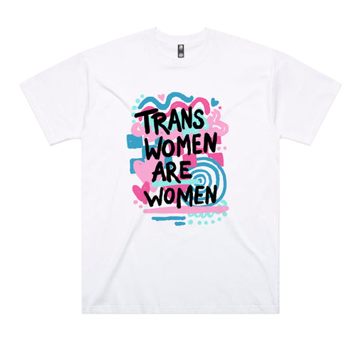 Trans Women Tee by Lonely Kids Club. All clothing from our T-shirts to our shorts and hoodies are ethically made, and printed packed and shipped from Sydney.