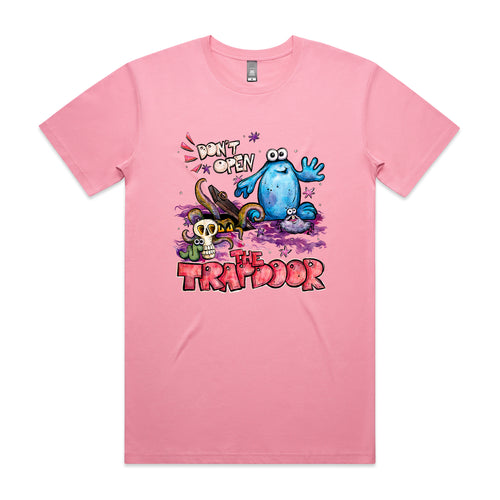 Trap Door Tee by Lonely Kids Club. All clothing from our T-shirts to our shorts and hoodies are ethically made, and printed packed and shipped from Sydney.
