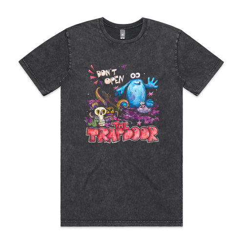 Trap Door Tee by Lonely Kids Club. All clothing from our T-shirts to our shorts and hoodies are ethically made, and printed packed and shipped from Sydney.