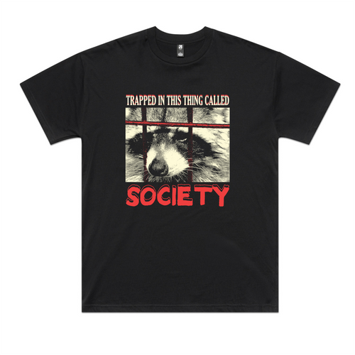 Trapped In This Thing Tee by Lonely Kids Club. All clothing from our T-shirts to our shorts and hoodies are ethically made, and printed packed and shipped from Sydney.