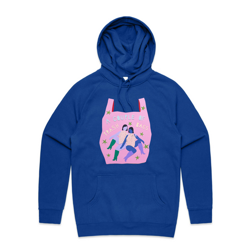 Trash Bags Hoodie by Lonely Kids Club. All clothing from our T-shirts to our shorts and hoodies are ethically made, and printed packed and shipped from Sydney.