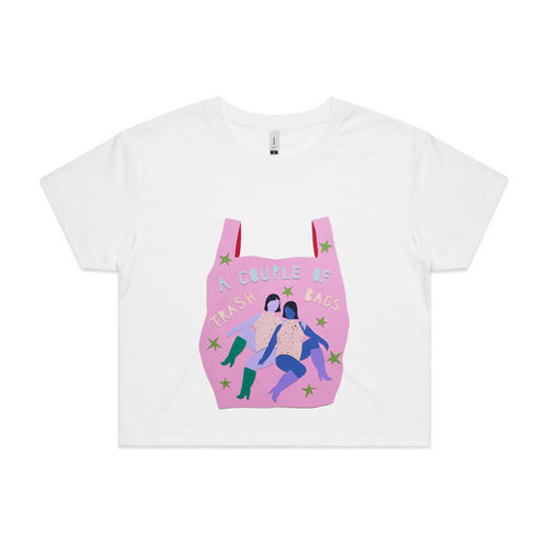 Trash Bags Tee by Lonely Kids Club. All clothing from our T-shirts to our shorts and hoodies are ethically made, and printed packed and shipped from Sydney.